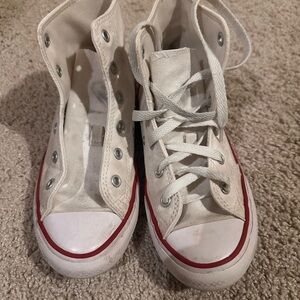 Classic White High-Top Kids Sneakers